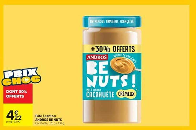 Pâte à tartiner ANDROS BE NUTS