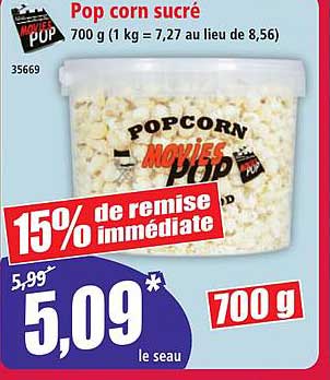 Pop corn sucré