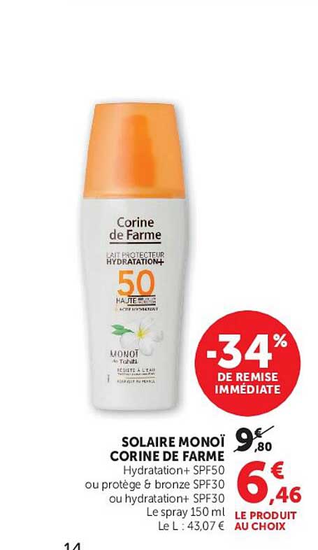 SOLAIRES MONOÏ CORINE DE FARME