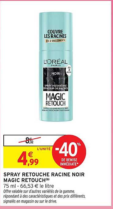 SPRAY RETOUCHE RACINE NOIR MAGIC RETOUCH