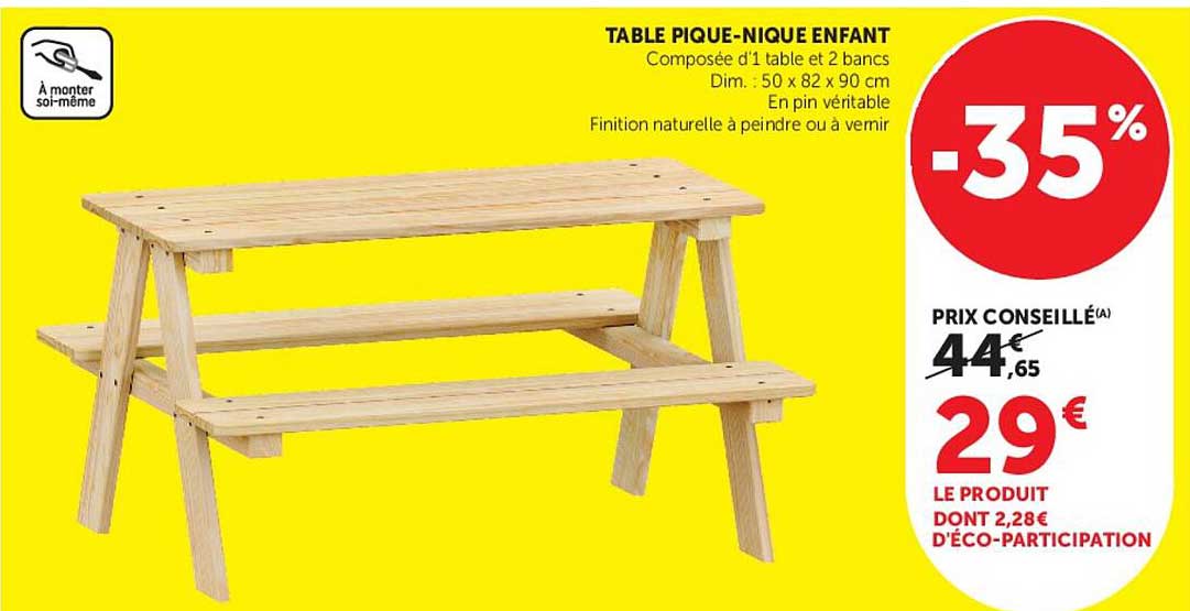 Super U Table Pique Nique