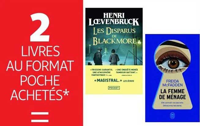 2 LIVRES AU FORMAT POCHE ACHETÉS*