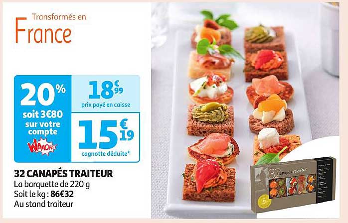 32 CANAPÉS TRAITEUR