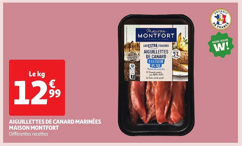 AIGUILLETTES DE CANARD MARINÉES MAISON MONTFORT
