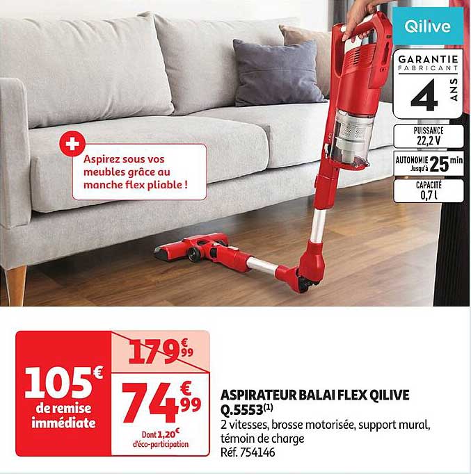 ASPIRATEUR BALAI FLEX QILIVE Q.5553