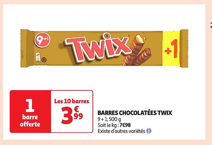 BARRES CHOCOLATÉES TWIX