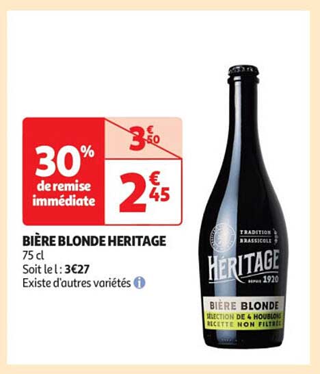 BIÈRE BLONDE HERITAGE