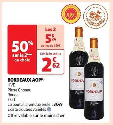 BORDEAUX AOP HVE Pierre Chanau Rouge 75 cl
