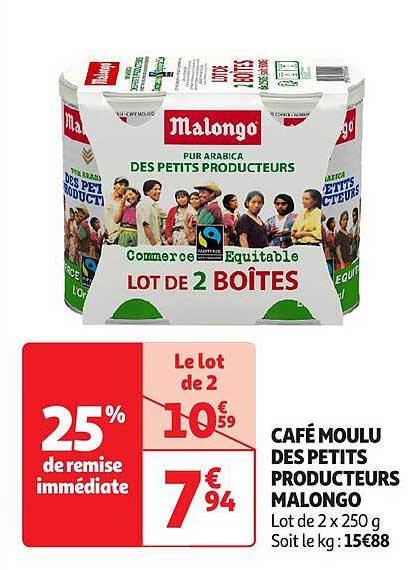 CAFÉ MOULU DES PETITS PRODUCTEURS MALONGO