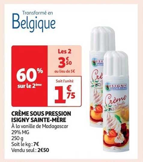 CRÈME SOUS PRESSION ISIGNY SAINTE-MÈRE