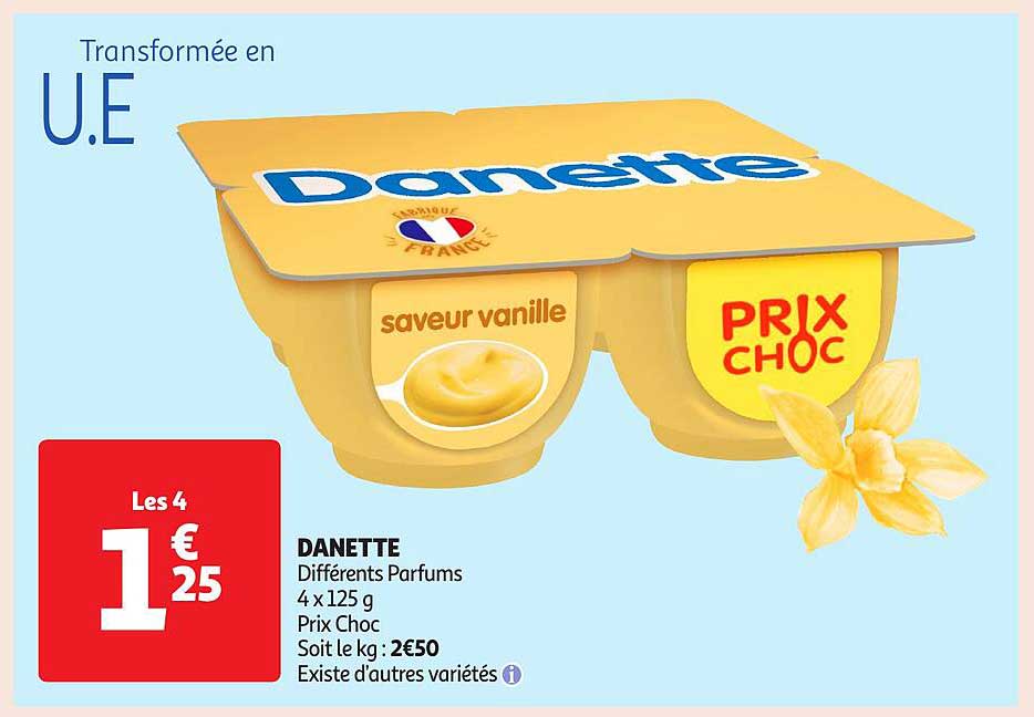DANETTE Différents Parfums 4 x 125 g
