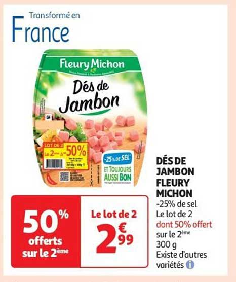 DÉS DE JAMBON FLEURY MICHON