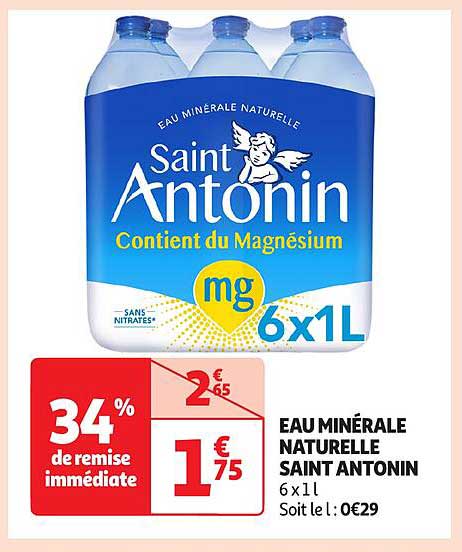EAU MINÉRALE NATURELLE SAINT ANTONIN