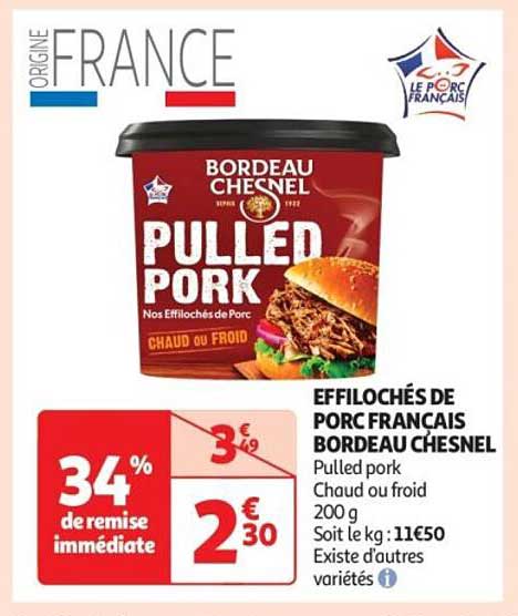 EFFILOCHÉS DE PORC FRANÇAIS BORDEAU CHESNEL
