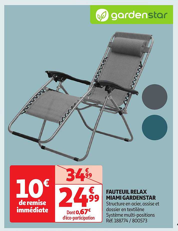 FAUTEUIL RELAX MIAMI GARDENSTAR