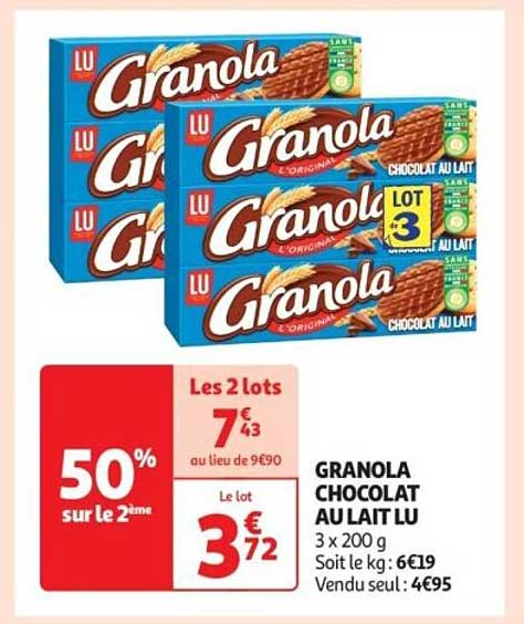 GRANOLA CHOCOLAT AU LAIT LU