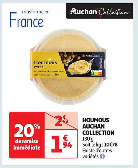 HOUMOUS AUCHAN COLLECTION