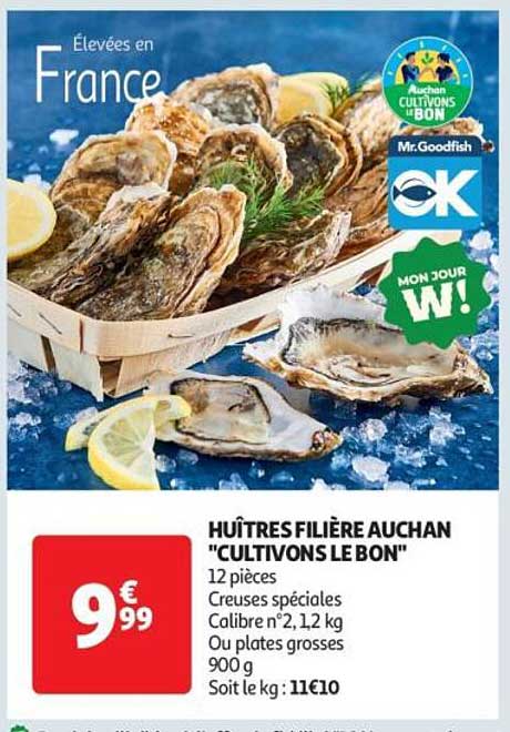HUÎTRES FILIÈRE AUCHAN "CULTIVONS LE BON"