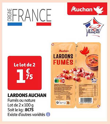 LARDONS AUCHAN