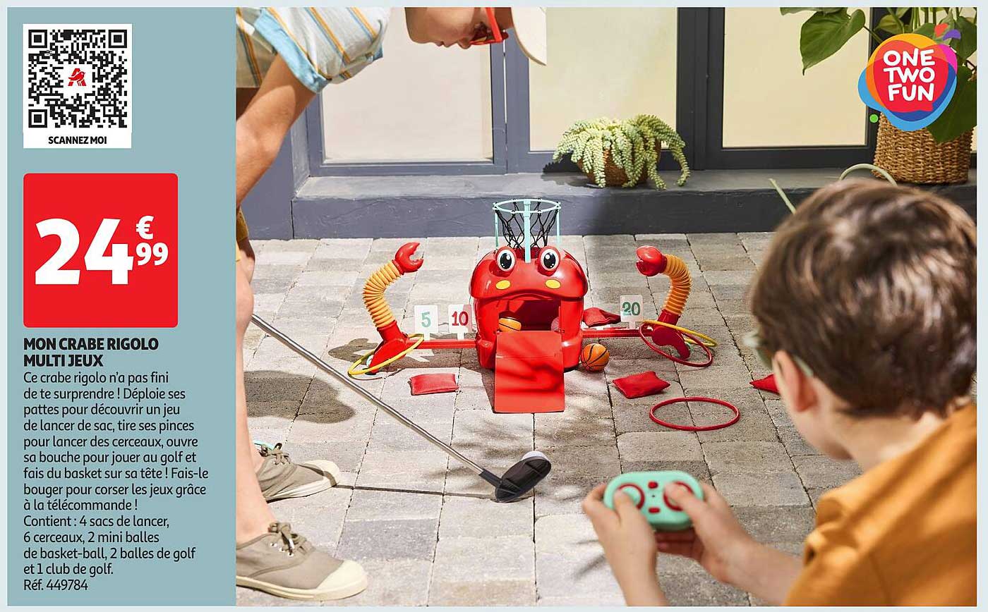 MON CRABE RIGOLO MULTI JEUX