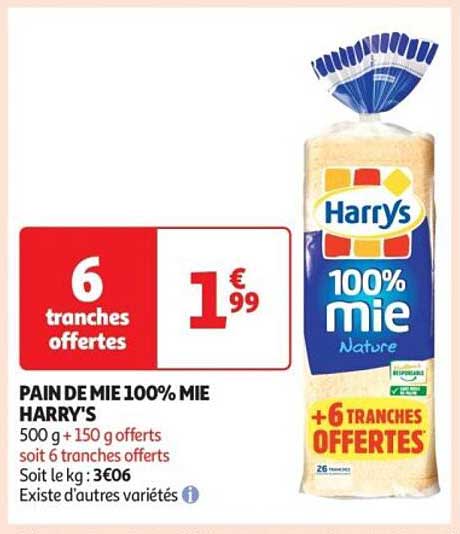 PAIN DE MIE 100% MIE HARRY'S