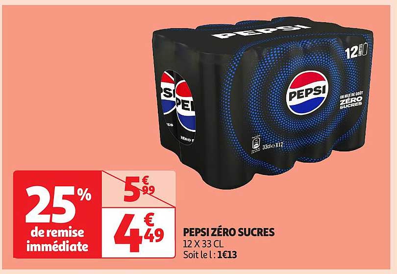PEPSI ZÉRO SUCRES 12 X 33 CL