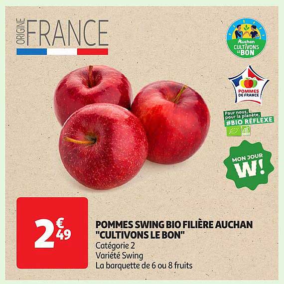 POMMES SWING BIO FILIÈRE AUCHAN "CULTIVONS LE BON"