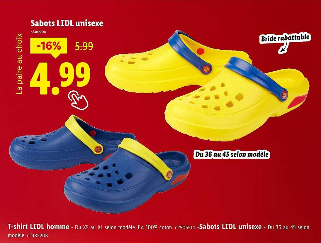 Sabots LIDL unisexe