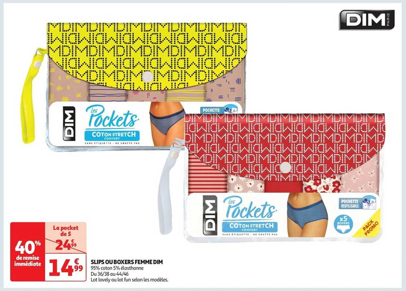 Slips ou boxers femme DIM