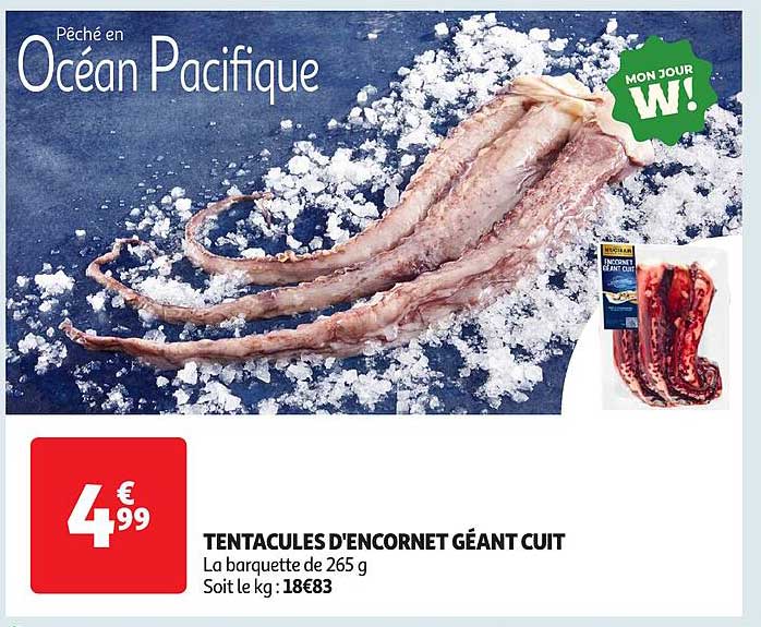 TENTACULES D'ENCORNET GÉANT CUIT