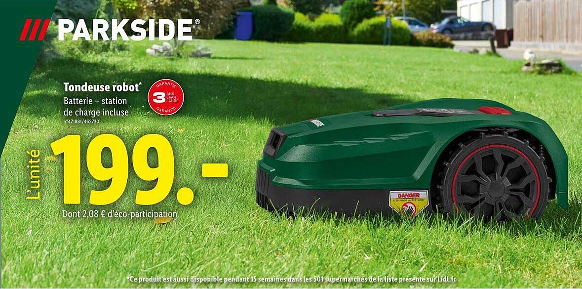 Tondeuse robot* Batterie - station de charge incluse