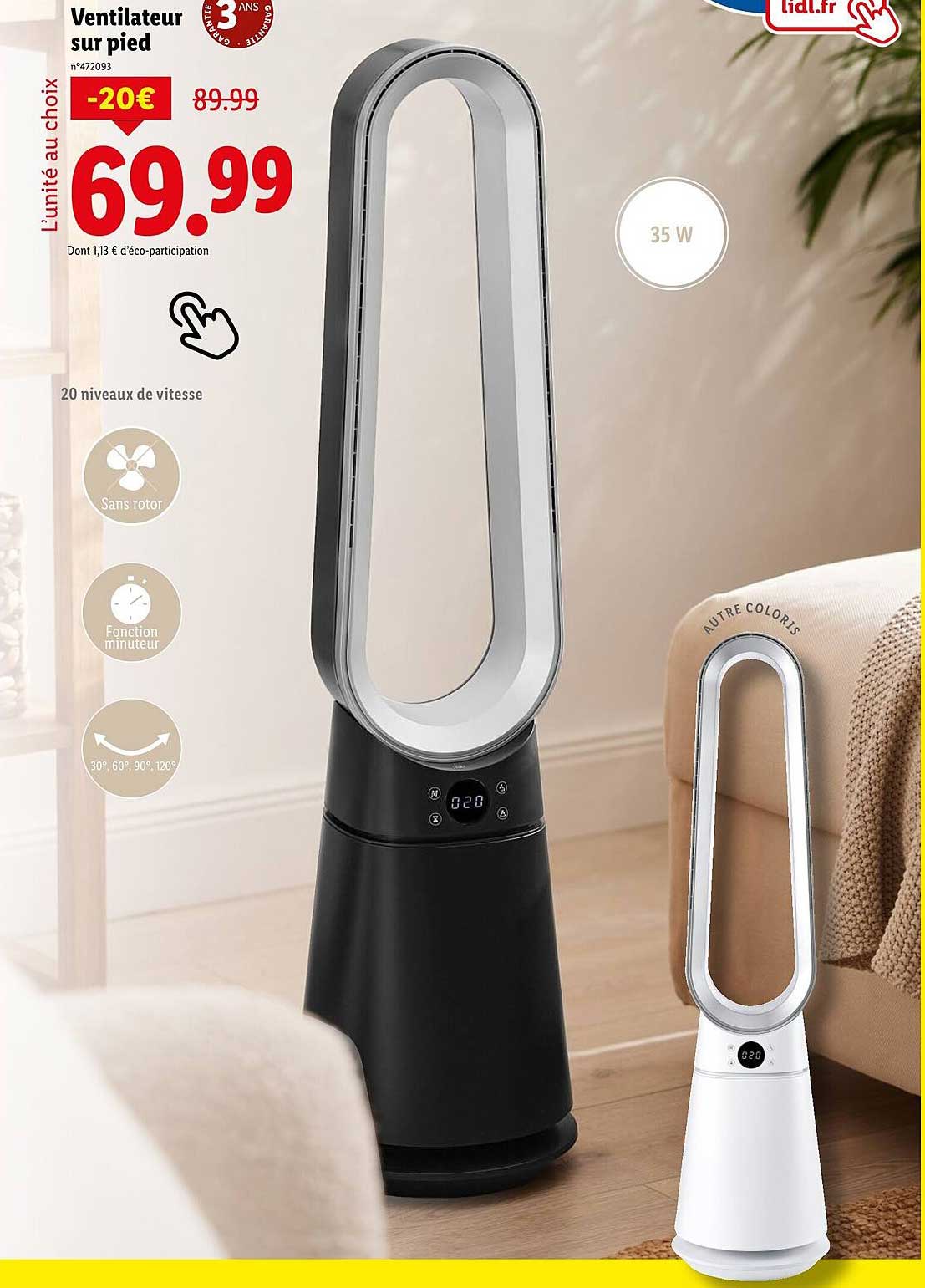 Ventilateur sur pied