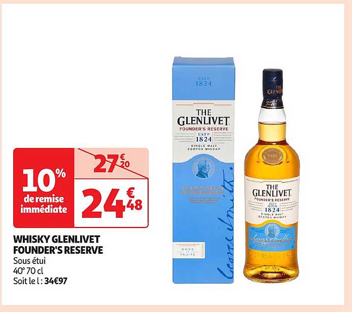 WHISKY GLENLIVET FOUNDER'S RESERVE