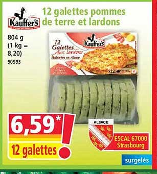 12 galettes pommes de terre et lardons