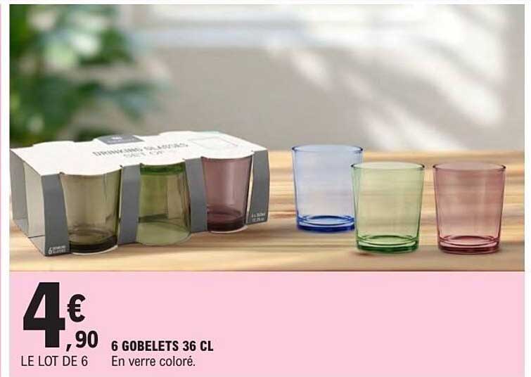 6 GOBELETS 36 CL