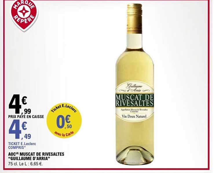 AOC MUSCAT DE RIVESALTES "GUILLAUME D'ARRIA"