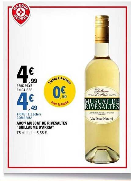 AOC MUSCAT DE RIVESALTES “GUILLAUME D’ARRIA”