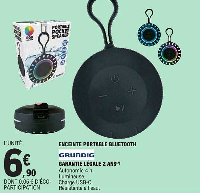 ENCEINTE PORTABLE BLUETOOTH GRUNDIG