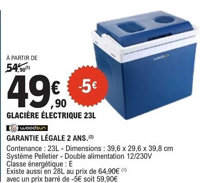GLACIÈRE ÉLECTRIQUE 23L