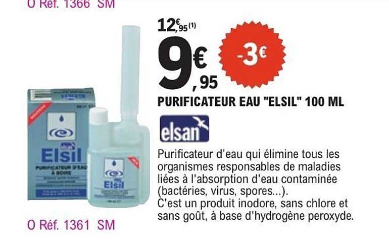 PURIFICATEUR EAU "ELSIL" 100 ML