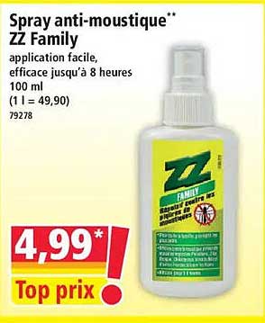 Spray anti-moustique** ZZ Family