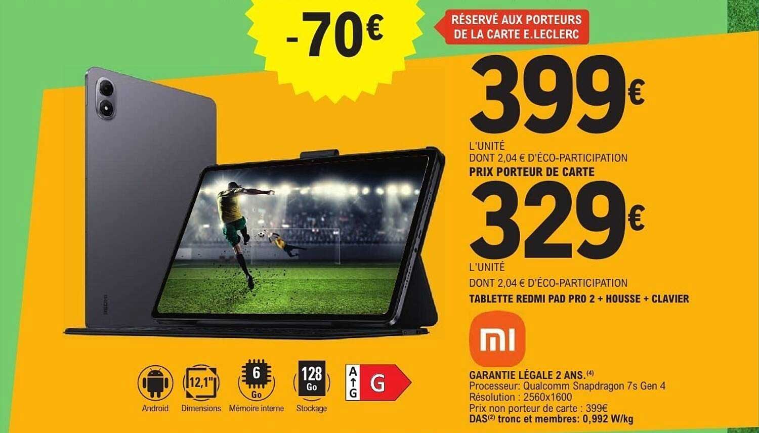 TABLETTE REDMI PAD PRO 2 + HOUSSE + CLAVIER