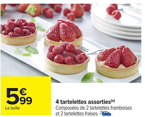 4 tartelettes assorties