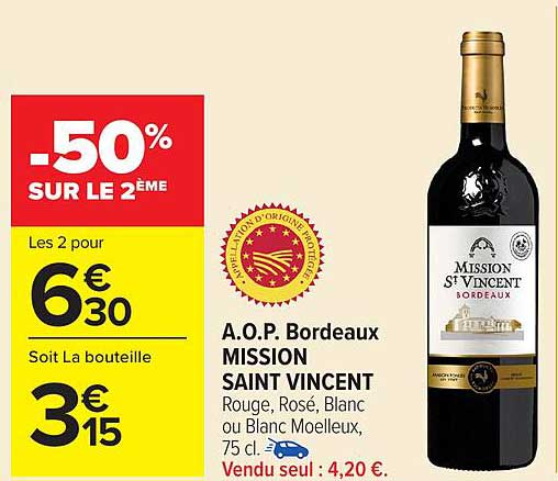 A.O.P Bordeaux MISSION SAINT VINCENT