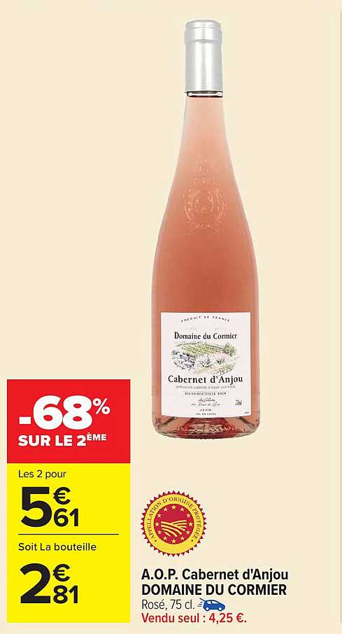 A.O.P. Cabernet d'Anjou DOMAINE DU CORMIER