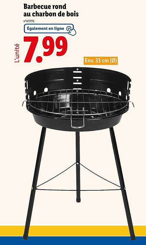 Barbecue rond au charbon de bois
