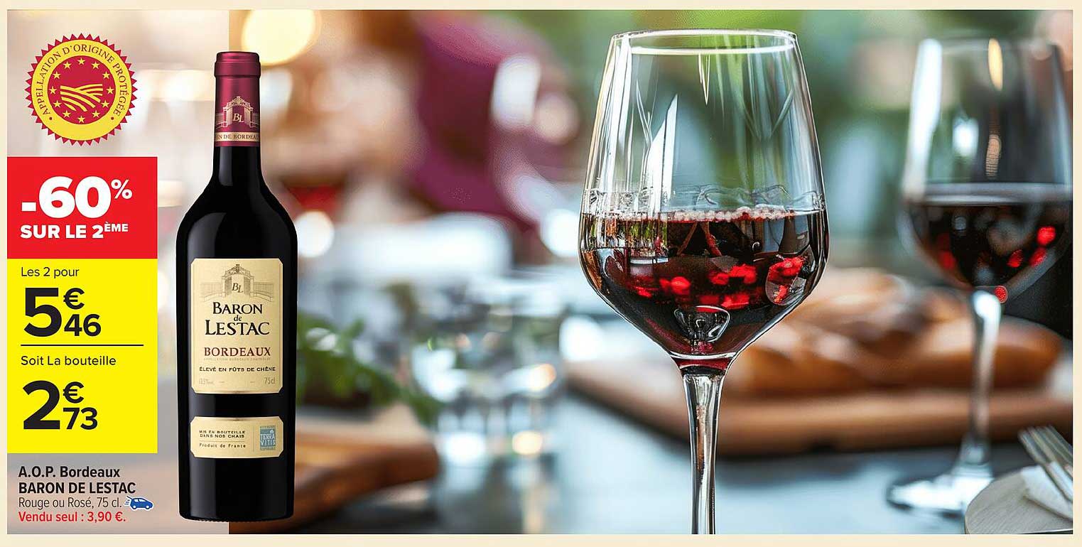 Baron de Lestac Bordeaux -60% SUR LE 2ÈME