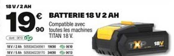 BATTERIE 18 V 2 AH