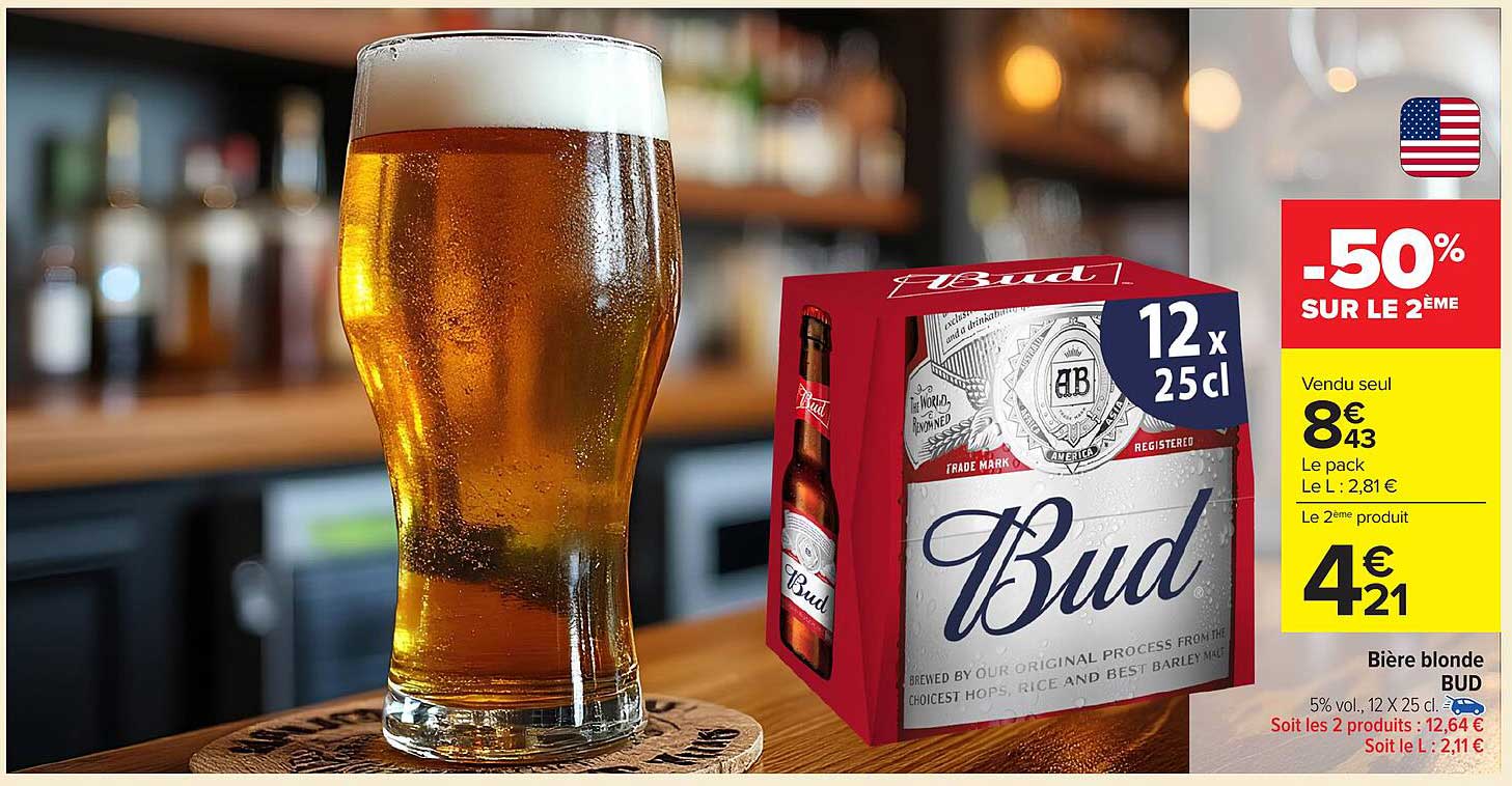 Bière blonde BUD