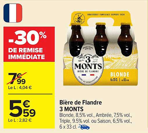 Bière de Flandre 3 MONTS